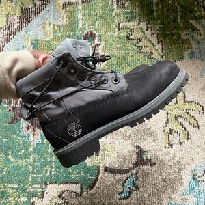 Black/grey suede Timberland boots